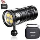 Turbo SX Dive Light, 11000 Lumens 100m Underwater Video Light,Diving Flashlight,Scuba Dive Light,Waterproof Flashlight with for Under Water Sports,Underwater Video Shooting and Photography
