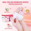 2 x NXJ INFILILA Nail Polish Remover Pads Big Size 50 PCS Fingernail Polish Remover, Quick Nail Polish Remover Wipes, Portable Travel Kit to Clear Nail Polish for Home Professional Salon Supplies