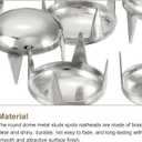 uxcell 200Pcs 10mm Silver Round Dome Studs Metal Claw Beads Nailhead Rivets Spike Studs Spots Punk Rock DIY for Leather Craft Clothes Belt Bag Shoes Bracelet Accessories