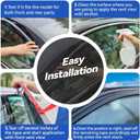 Window Visors Rain Guards for 2019-2026 Dodge Ram 1500 Crew Cab (New Body Style), Out-Channel Window Vent Wind Deflectors Visors Shades for 19-26 Ram 1500 Full-Size Cab