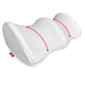 Premium Memory Foam Knee Pillow for Back Sleepers – Leg Support Wedge, Bolster Pillow for Under Leg & Back Pain Relief – Ideal for Home & Salon – White
