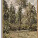 InSimSea Framed Canvas Prints Art Vintage Decor, Bushes Poplars Nature Landscape Paintings, Large Prints, Farmhouse Decor, Classical Wall Decorations for Bedroom Living Room Bathroom, 24"x36"