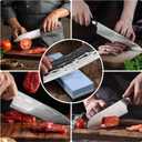 Whetstone Sharpening Stone Set, Dual Sided Grit 1000/6000 Knife Sharpener Set, Wet Stone Sharpening Kit with Nonslip Base, Angle Guide and Knife Holder (6pcs)