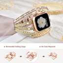 Boho Dressy Bracelet for Apple Watch Band 46mm 40mm 38mm 41mm 44mm 42mm 45mm 49mm Women, Elegant Handmade Beaded Leather Strap Accessories for iWatch Bands SE Series 11 10 9 8 7 6 5 4 3 2 1