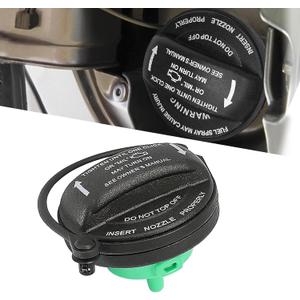 Gas Cap, 5C0201550T 5Q0201550L Fuel Tank Sealing Cover, Tight Fitting Leak-proof Fuel Cap with Rubber Ring, Compatible with Audi and VW Jetta Gti Golf Tiguan (Black)