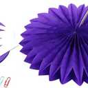 Qtqgoitem Tissue Paper Folding Fan Flower Purple for Party Birthday Window Wedding Home (Model: 451 9a6 8c3 5c3 f2b