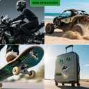 Cretassion Green Reflective Waterproof Stickers Cool for Motorcycle, Motorcycle Helmet, Skateboard, Car and Dirt Bike Motorcycle Decal