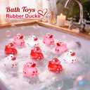 24 Pcs Rubber Ducks, Random Assortment Ducks Bulk for Jeeps Ducking, 2" Mini Rubber Duckies for Baby Toddler Bath Toys, Kids Pool Toys Birthday Gifts Party Favors