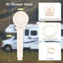 RV Shower Faucet with Hose and Head, RV Outdoor Shower Kits, RV Tub Faucet with Shower Diverter Outdoor Shower Kit Fits for RV/Campers,Travel Trailer,Motorhome (Bathtub Faucet Kit, Milky White)
