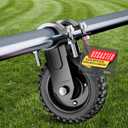 Gate Wheel for Metal Tube Gate with 1-1/4" Thru 2-1/4" OD,8 Inch Gate Caster,Heavy Duty Farm Gate Wheel for Metal Swing Gate Fence Support,550LBS Capacity (Black,1 Pack)