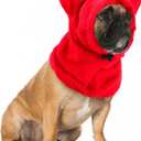 Winter Dog Hats Quiet Ears for Dogs Ear Muffs Pet Neck Warmer Scarf Hoodie Noise Protection Cover Beanie Head Wrap Costume for Pet Dog Cats(Red,M)