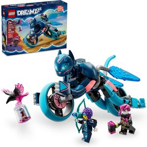 LEGO DREAMZzz Zoeys Cat Motorcycle Bike Toy with 2 Minifigures, Creative Toy for Kids Ages 7 and Up, Rebuild an Animal Figure into a Bike, 71479