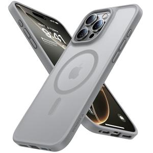 TORRAS Magnetic Shockproof for iPhone 16 Pro Max Case, Fit for MagSafe Grey