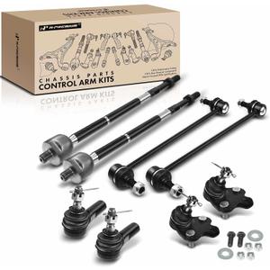 A-Premium Set of 8, Front Sway Bar Link, Lower Ball Joint, Inner & Outer Tie Rod End, Compatible with Toyota Matrix 2003-2008, Pontiac Vibe 2003-2008