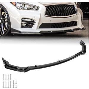 Front Lip for 2018-2025 Infiniti Q50 Q50L Base Premium Trims Gloss Black