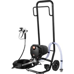 VEVOR 750W Stand Airless Paint Sprayer, 3000PSI High Efficiency Electric Airless Sprayer with Cart, Paint Sprayers for Home Interior and Exterior Furniture and Fences, Fine and Even Painting Effect