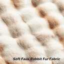 Pack of 2 Faux Fur Throw Pillow Covers 20x20 Inch, Brown White