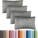 Queen Pillow Cases Set of 4 - Ultra Soft Hotel Quality Pillowcase Covers - Comfy, Cozy & Wrinkle Free - Shrinkage and Fade Resistant - Machine Washable Pillow Protectors - 4 Piece Set - Heathered Grey