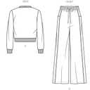 Know Me ME2138R5 Misses' Sweatsuit Top and Wide Leg Knit Pants Sewing Pattern Packet by Holly Darling, Design Code ME2138, Sizes 14-16-18-20-22