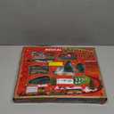 POCO DIVO Christmas Tree Music Train Set, Xmas Sounds Light Locomotive, 22pcs Electric Engine Railway Track Playset, Kids Gifts Express Cargo Toy Rail, Snowman Carriage Santa Clause Sleigh