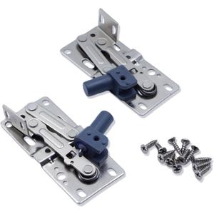 LD-0220-50SC Soft-Close Pivot Hinges 2-Pack, Silent Tip Out Tray & Cabinet Hinges, Heavy-Duty Self-Closing for Kitchen/Bathroom (Silver)