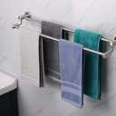 TocTen Double Bath Towel Bar - Thicken SUS304 Stainless Steel Towel Rack for Bathroom, Bathroom Accessories Double Towel Rod Heavy Duty Wall Mounted Towel Holder (Brushed, 30IN)