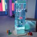 32 Inch 8-Color Changing Sensory Bubble Fish Lamp, Aquarium with 12 Artificial Fish for Home Decor, Mood Lighting - Ideal for Kids, Adults, and Sensory-Friendly Relaxation