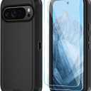 Qinmay Phone Case for Google Pixel 10 Pro XL Case with HD Screen Protector, Heavy Duty Shockproof & Dropproof 3-Layer Cover Phone Case (Black, for Pixel 10 Pro XL)