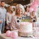 2 x Happy Retirement Cake Topper, The Legend HAS Retired Cake Topper, Black Gold Glitter Officially Retired Cake Decorations, Retirement Farewell Party Supplies Decor for Men Women