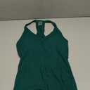 Danysu V Neck Racer Back Tank Top for Women Padded Ribbed Long Tank Fitted Basic Cami Tops, Green, M