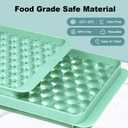 Mini Ice Cube Trays for Freezer, Small Round Ice Cube Molds 104x3 PCS Tiny Pebble balls, Crushed Ice Trays with Lid & Bin, Easy Release Nugget Ice Ball Maker for Chilling Drink, Coffee, and Juice