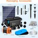 Antfraer 30W Solar Pond Filter with Water Pump Kit, Solar Pond Pump with 6.6FT PVC Tubing & 16.5FT Cord Pond Filter for Outdoor Garden Waterfalls, Koi Ponds & DIY Water Features
