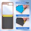 Ruky for Galaxy Z Flip 6 Case, Hard PC Ultra Slim Shockproof Protective Cover, Support Wireless Charging Full Body Drop Protection Case for Samsung Galaxy Z Flip 6,Dark Gold