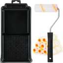 Bates- 4 Inch Paint Roller Kit, 11 pcs, Small Paint Roller Kit, 1x Plastic Paint Tray, 1x Roller Frame & 9X Microfiber Covers