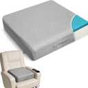 Gel Memory Foam Recliner Cushions for Elderly 19.7x19.7x4.7inch Dual-Layer Gel Memory Foam Non-Slip with Handle
