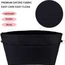 Time Wing Handbag Tote Purse Organizer Insert Bag Liner Shaper Divider Zipper 11 Pockets Compartments Small Black