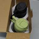 CXINYI - 16oz/470ml Olive Oil Dispenser for Kitchen with Stickers - 2 in 1 Olive Oil Sprayer for Cooking, Air Fryer, and Salad, Black&Green (Light-Proof Kitchen Gadget)