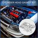 Cylinder Head Gasket Kit Engine Valve Gasket Set No.ME997429 for Mitsubishi 4D34 Rubber, Metal Black