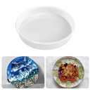 RESINWORLD 12" Round x 2" Deep Large Tray Mold, Shiny Silicone Tray Board Table Clock Mold for Epoxy Resin Casting, Floral Preservation Bouquet Resin Mold