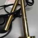 Gold Floor Lamps for Living Room, Modern Bright Standing Lamp, Black Lamp Shades, Foot Switch, Simple Pole Lamps Corner Lamp for Bedroom,Office, Living Room, Den, Black Living Room Lamp (No Bulb)