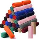 Kinlop 40 Packs Fleece Blanket Bulk 60 x 50 Inch Soft Lightweight Fleece Cozy Blanket Warm Throw Plush Pet Throw for Bed Couch Sofa Home Office Wedding Gifts Travel Camping(Trendy Color,60 Packs)
