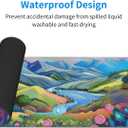 Gaming Mouse Pad, Large Non-Slip Rubber Base Mousepad, Keyboard Mouse Mat, Desk Pad with Stitched Edges, 31.5x11.8inch,Mountain