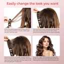 3 in 1 Rotating Hair Dryer Brush, Auto Rotating Blow Dryer Brush Spinning with 2 Brushes (2" & 1.5"), Negative Ionic Brush Blow Dryer, Round Brush Blow Dryer Volumize Curling 100-120V