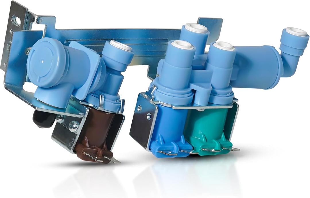 242253002 Water Inlet Valve Replaces for Frigidaire FGHF2366PF FGHD2368TF FPBS2777RF6 FFHB2740PS3 LGUB2642LE3 FGHB2866PFGA FGHB2866PF9A FFHB2740PS4 FPBS2777RF1 FGHF2344MF5 FGHB2866PF2 Refrigerator
