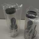 Electric Salt and Pepper Grinder Set of 2, Stainless Steel Mills with LED Light, 240ml Container, Rechargeable, Adjustable Coarseness, Silver