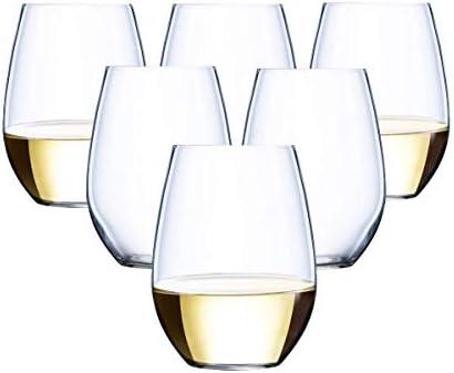 48 piece Stemless Unbreakable Crystal Clear Plastic Wine Glasses Set of 48 (10 Ounces)