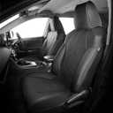 for Toyota RAV4 Seat Covers 2019 2020 2021 2022 2023 2024 2025 RAV 4 Prime & Hybrid XLE LE Limited XLE Premium (Not for XSE/SE Hybrid) - Custom Leather Car Seat Covers Full Set - Black