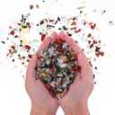 13 Packs Crystal Aquarium Gravel Polished Tumbled Stones, Irregular Shaped Crystal Chips, Natural Gemstone Rocks, Colorful Crushed for Vase Filler Fish Tank Gravel Home Decoration