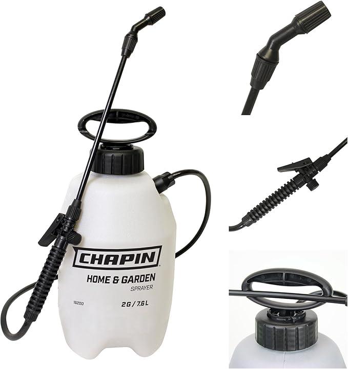 Chapin 16200 Pump Sprayer, 2-Gallon, Lawn & Garden Translucent Poly Tank, Adjustable Cone Nozzle, Ergonomic Handle & in-Tank Filter for Herbicides, Pesticides & Fertilizers