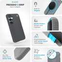 Speck Samsung Galaxy S25 Case - Presidio 2 Grip + Magnet, 13-Foot Drop Protection, No-Slip Grips, Raised Bezel, Enhanced Buttons, Charcoal Grey/Cool Bronze